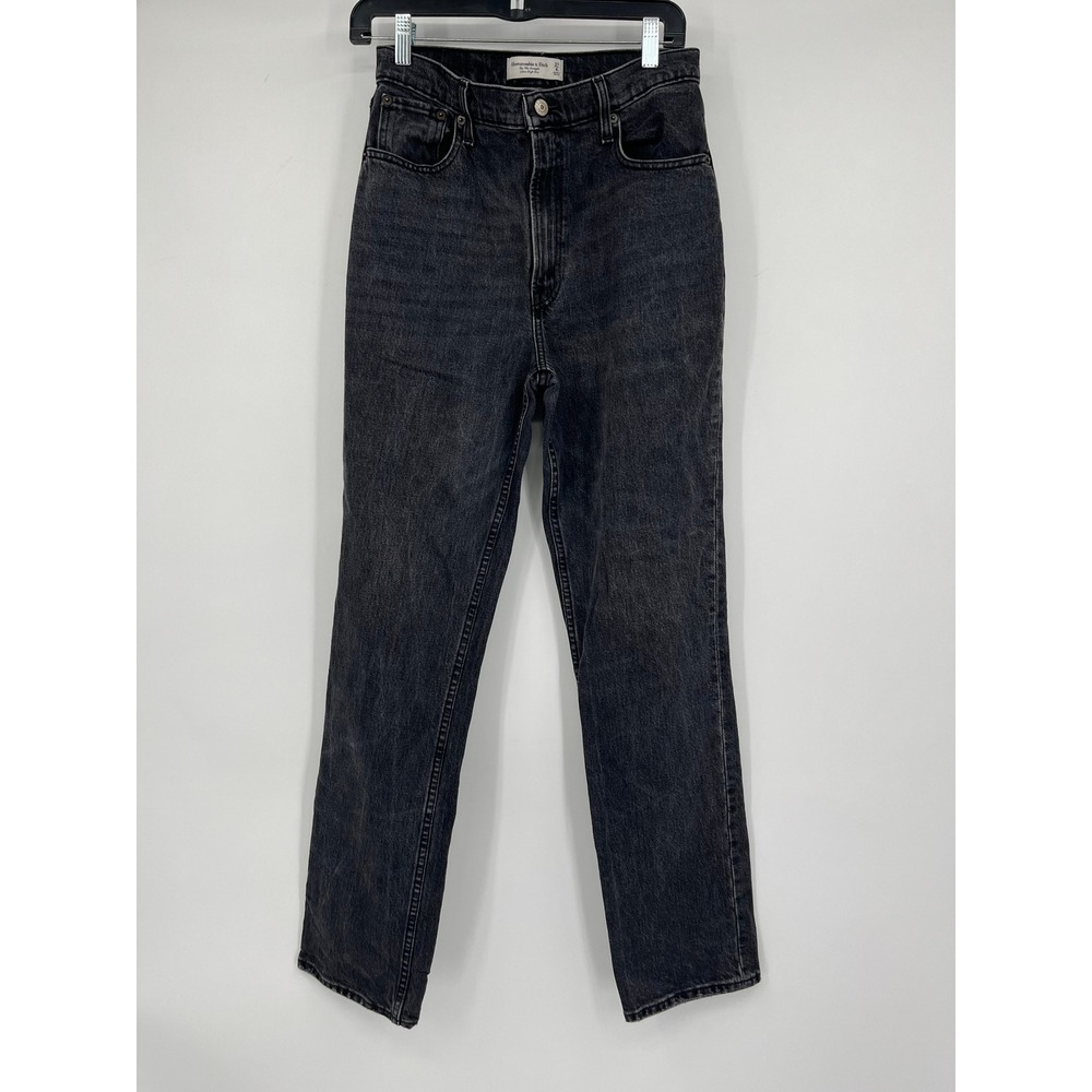 Abercrombie & Fitch The 90s Straight Ultra High Rise Jeans Black 27/4L 155D1061